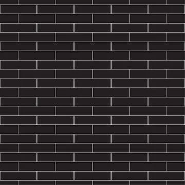 Vector black seamless pattern with brick wall Illustrazione stock