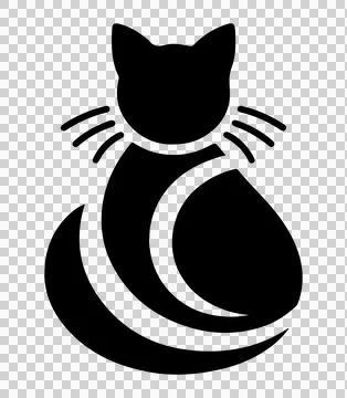 Vector of a black silhouette of a cat Stock Illustration