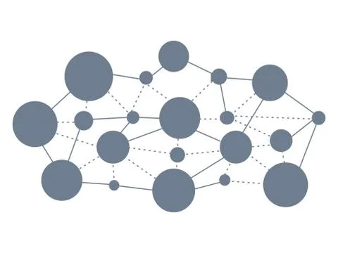 Vector black silhouette of social networking and communication Stock Illustration