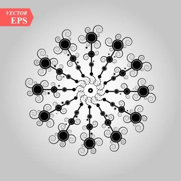 Vector black snowflake icon. Snow flake simple icons isolated on white backgr Stock Illustration