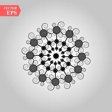 Vector black snowflake icon. Snow flake simple icons isolated on white backgr Stock Illustration
