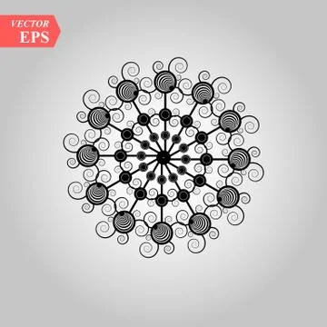 Vector black snowflake icon. Snow flake simple icons isolated on white backgr Stock Illustration