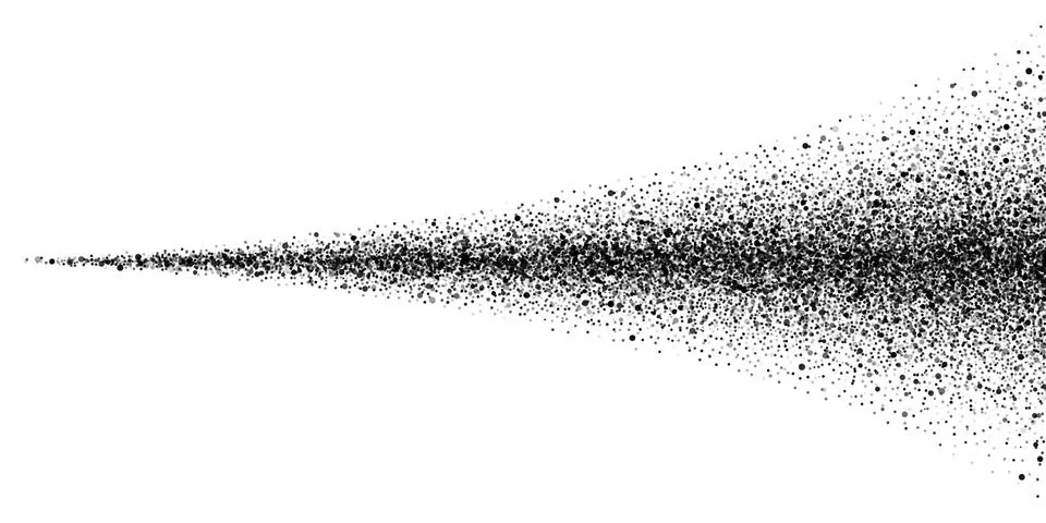Vector black soil spray dust texture. Sprayer Illustrazione stock