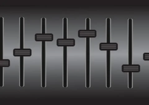 Vector : Black sound mixing console panel Stock Illustration