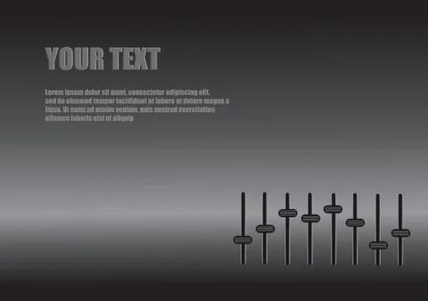 Vector : Black sound mixing console panel Stock Illustration