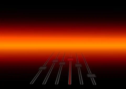 Vector : Black sound mixing console panel Stock Illustration