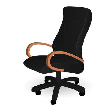 Vector black swivel chair vector illustration 스톡 일러스트