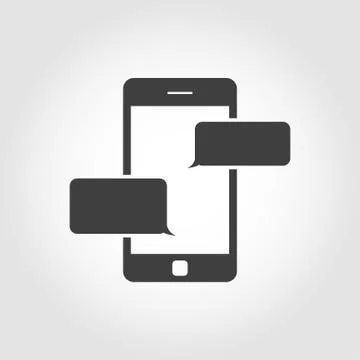 Vector black text messaging icon Stock Illustration