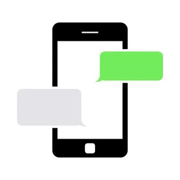 Vector black text messaging icon Stock Illustration