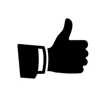 Vector Black Thumb Up Icon Stock Illustration