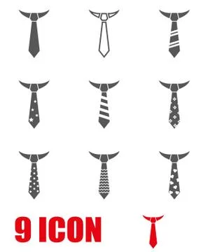 Vector black tie icon set Stock Illustration