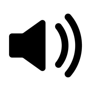 Vector of a black volume icon. Stock Illustration