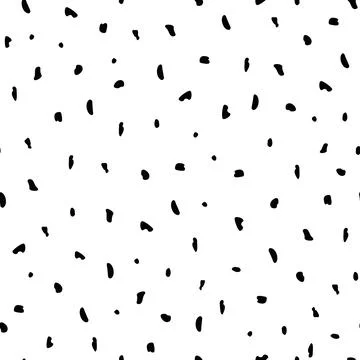Vector Black on White Abstract Spots seamless pattern background. Perfect for Stock Illustration
