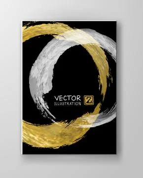 Vector Black White and Gold Design Templates Stock Illustration