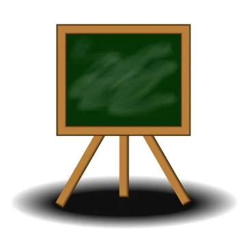 Vector : Blackboard and shadow on white background Stock Illustration