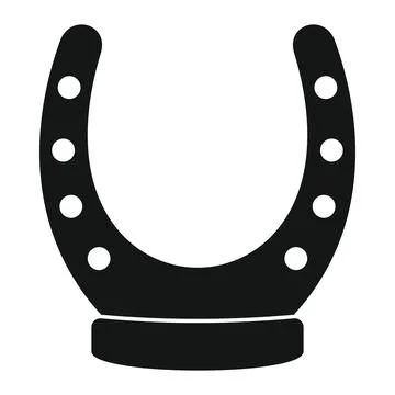 Vector blacksmith horseshoe black simple icon isolated Stock-Illustration