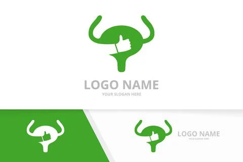 Vector bladder and like logo combination. Urinary tract logotype design template Stock Illustration