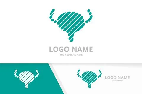 Vector bladder health care logo. Urinary tract logotype design. Stock Illustration