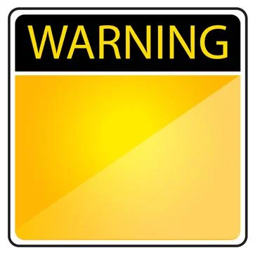 Vector Blank Alert Sign, isolated on white Stock Illustration