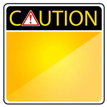 Vector Blank Alert Sign, isolated on white Stock Illustration