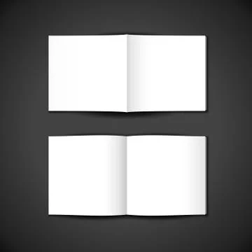 Vector blank booklet template mockup. Stock Illustration