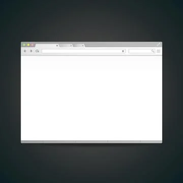 Vector blank browser window mockup. Stockillustratie
