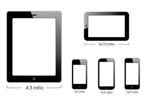 Vector blank generic tablet pc and smartphones Stock Illustration