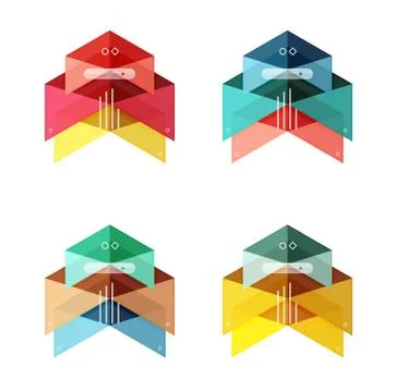 Vector blank infographic arrow templates Stock Illustration