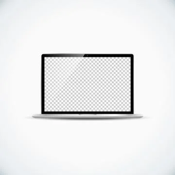 Vector blank laptop template mockup. Stock Illustration