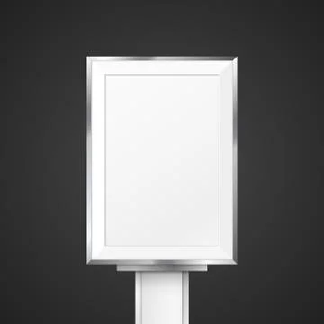 Vector blank light box mockup. Stock Illustration