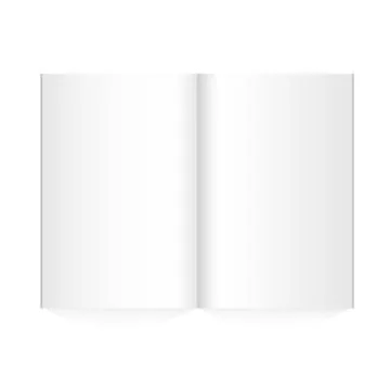 Vector blank magazine spread on white background. Stock Illustration