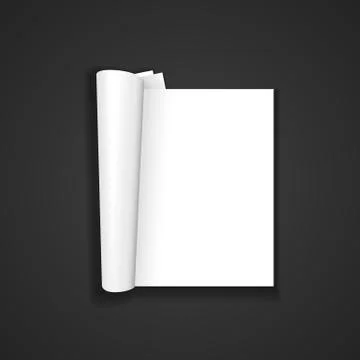 Vector blank magazine template mockup. Stock Illustration