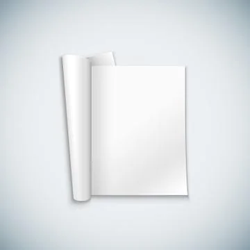 Vector blank magazine template mockup. Stock Illustration