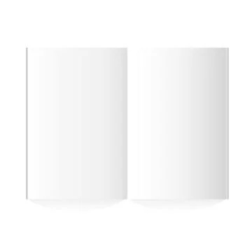 Vector blank magazine on white background. Template for design. Illustrazione stock