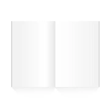 Vector blank magazine on white background. Template for design. Stock Illustration