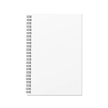 Vector blank notebook template on white background. Stock Illustration