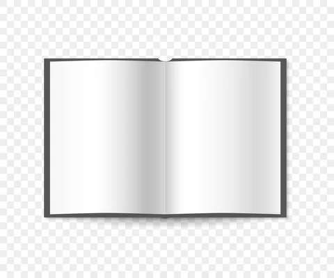Vector blank open book spread on a isolated background Stock Illustration