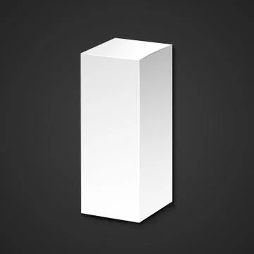 Vector blank package box mockup. Stock Illustration
