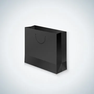 Vector blank paper bag mockup. Stock Illustration