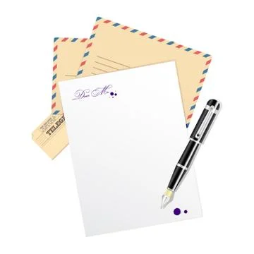 Vector blank, paper for message. Stock Illustration