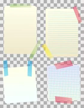 Vector blank paper notes Illustrazione stock