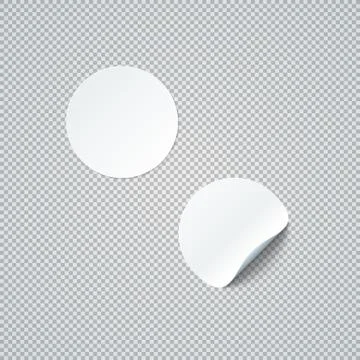 Vector blank paper sticker mockup. Stock Illustration