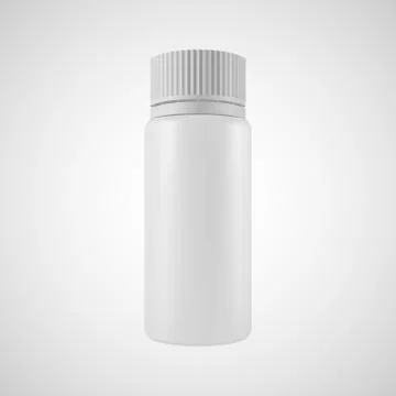 Vector Blank Plastic Packaging Bottles with Cap for Cosmetics Stock Illustration