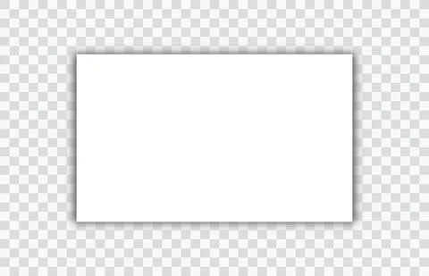 Vector blank sheet of paper on transparent background. Stock Illustration