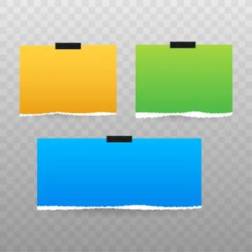 Vector blank sheet of torn paper edges. Vector stock illustration. Stock Illustration