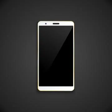 Vector blank smartphone template mockup. Stock Illustration