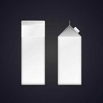 Vector blank tetra pack mockup. Stock Illustration