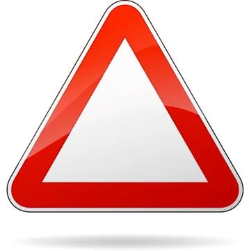 Vector blank triangular sign Stock Illustration