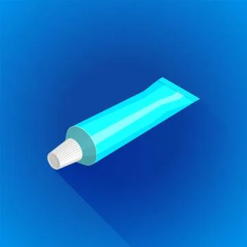 Vector blank tube package mockup. Ilustración de archivo