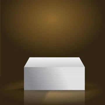 Vector Blank vector business cards mock up template. Pile of cards and one flat Stock Illustration